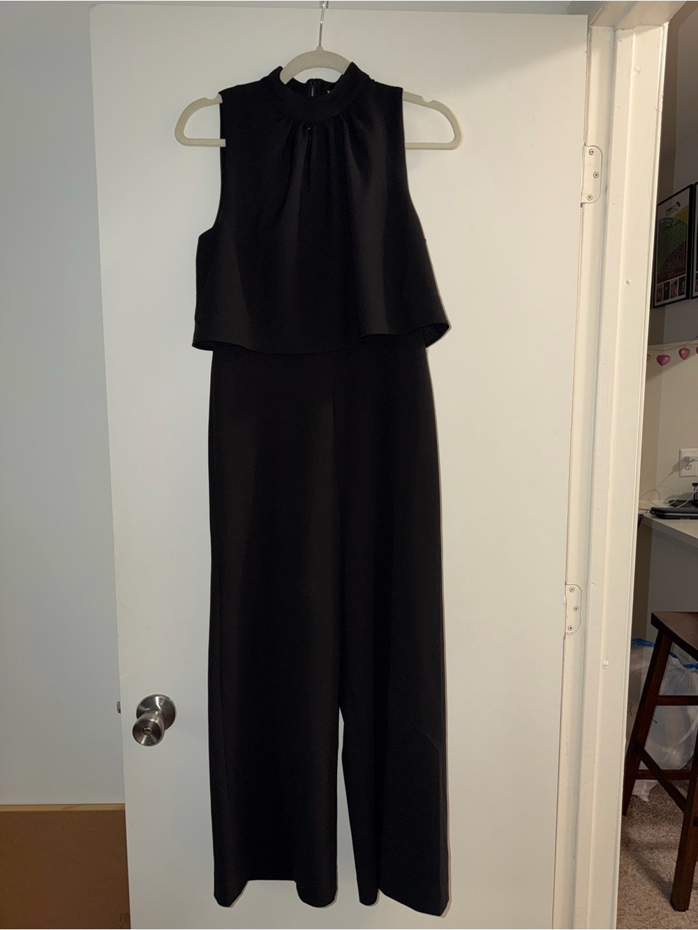 NEVER WORN Dkny Black Sleeveless High-Neck Wide-Leg Jumpsuit